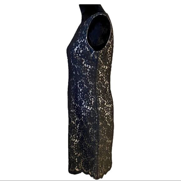 Ann Taylor Fully Lined Black Lace Sleeveless Cocktail Dress - Picture 2 of 5
